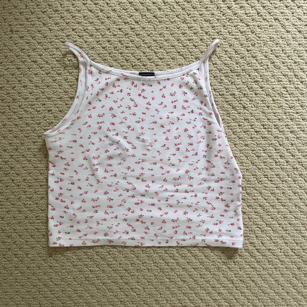 RARE BRANDY TANK TOP WITH ROSES NWOT